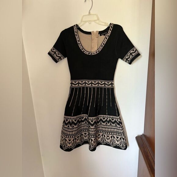 Jealous Tomato black and tan short sleeve dress size S - Picture 3 of 10